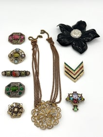 Signed Vintage Costume Jewelry; Freirich, Hollycroft, James Arpad