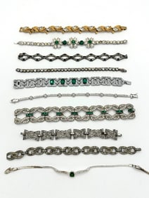 (10) Vintage Costume Jewelry Bracelets
