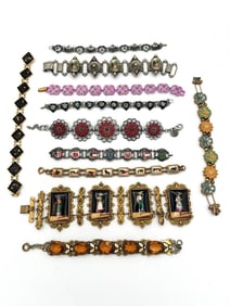 (11) Vintage Costume Jewelry Bracelets