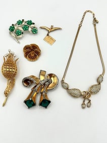 Group of Coro, Corocraft Necklaces, Brooches