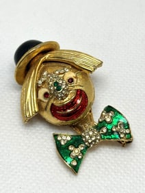 Ciner Enamel Brooch "Coco the Clown"