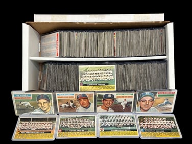 (278) 1956 Topps Baseball Cards Partial Set; Missing 42 Cards
