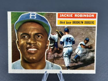 1956 Topps Jackie Robinson #30 Gray Back Baseball Card: