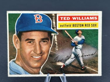 1956 Topps Ted Williams #5 White Back Baseball Card