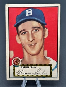 1952 Topps Warren Spahn #33 Baseball Card