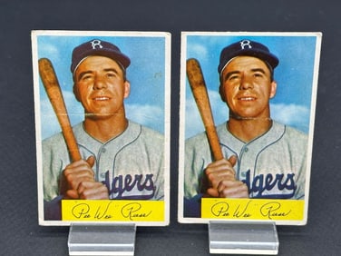 (2) 1954 Bowman Pee Wee Reese #58 Baseball Cards
