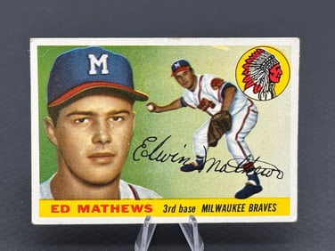 1955 Topps Eddie Mathews #155 Baseball Card
