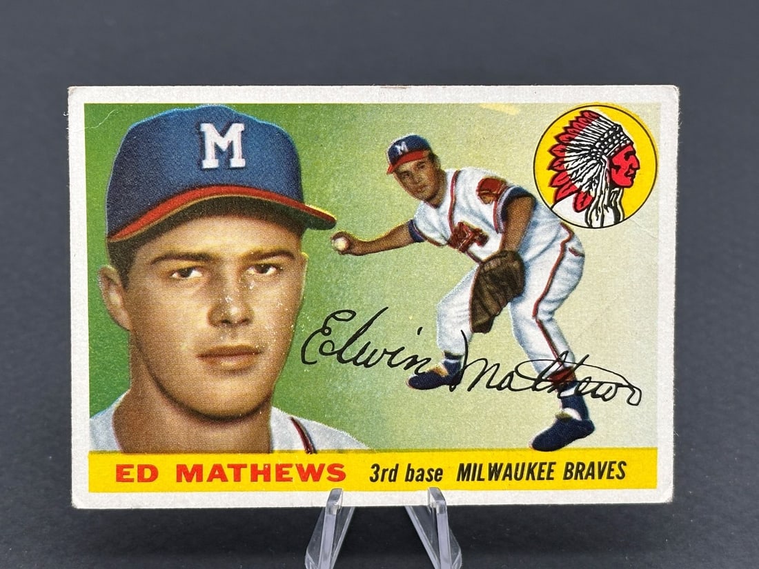 1955 Topps Eddie Mathews #155 Baseball Card (1 of 10)