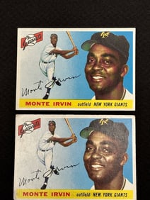 (2) 1955 Topps Monte Irvin #100 Baseball Cards