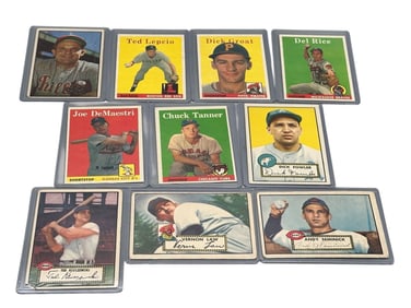 Group of 1950's Baseball Cards; 1953 Bowman, 1952 Topps, 1958 Topps