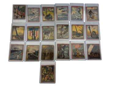 (19) 1940 Goudey First Column Defenders R50 Near Set Non Sport Trading Cards