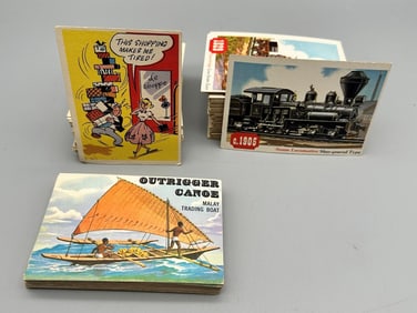 1957 Topps Goofy Series Postcard Set, 1955 Sails & Rails Cards