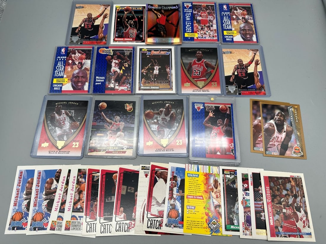 (31) Group of Michael Jordan Basketball Trading Cards (1 of 5)