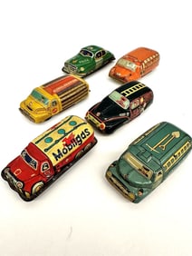 (6) Linemar Japan Tin Friction Toys