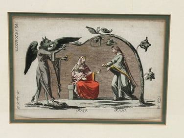 Hand Colored Copper Engraving by Robert Von Spalart Norman Costumes of the 12th Century Framed Page