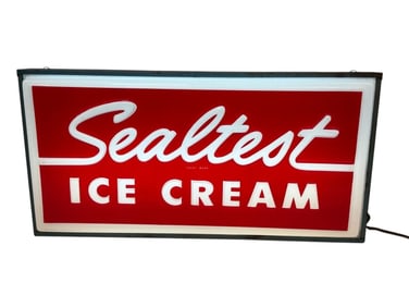Vintage Sealtest Ice Cream Light Up Advertising Sign