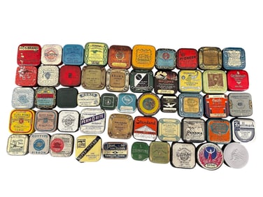 (52) Antique Typewriter Ribbon Tins Including (20) With Ribbons