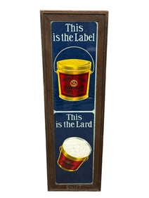 Swift's Premium Lard Advertising Sign in Original Frame