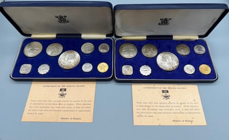 (2) 1966 Commonwealth of The Bahama Islands Proof Sets from The Franklin Mint