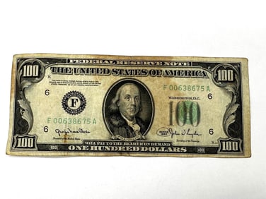 1950 $100 Bill F00638675A