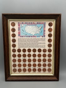 1983 Die Stamped State Lincoln Cents Framed