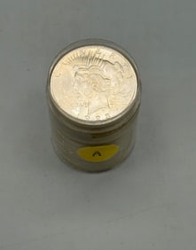 (A) One Roll 1923 Silver Peace Dollars AU