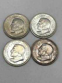 (4) 1936 Moses Cleveland Centennial Great Lakes Exposition Half Dollar Silver Coins