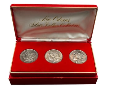 (3) Morgan Silver Dollar New Orleans Collection 1883-O, 1884-O, 1885-O