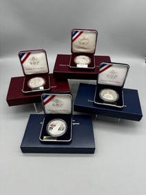 (4) Commemorative Silver Dollars