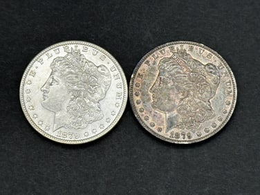 (2) 1879-S Morgan Silver Dollars