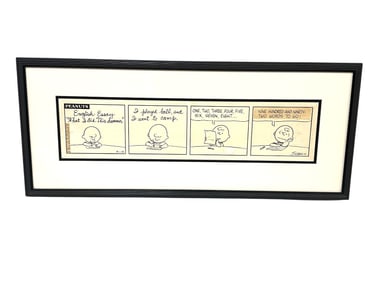 Charles Schulz (1922-2000) Original "Peanuts" Comic Strip 9-15-1965