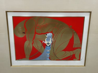 Erte (Romain de Tirtoff) Serigraph "Samson and Delilah"