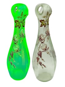 French Art Nouveau Cameo Glass Vase With Corolla Shape Top by Emile Galle