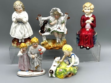 (5) English Porcelain Figures Including Royal Worcester, Paragon