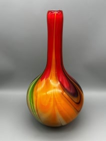 Hand Blown Artisan Cased Glass Vase