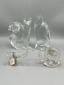 (4) Crystal Animals; Orrefors, Val St. Lambert, Frederic Duclos