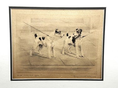 Marguerite Kirmse (American 1885-1954) Etching "And Who Are You" 1927