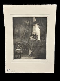 Rembrandt Etching "Jan Six" Faksimile State Printing Work Berlin