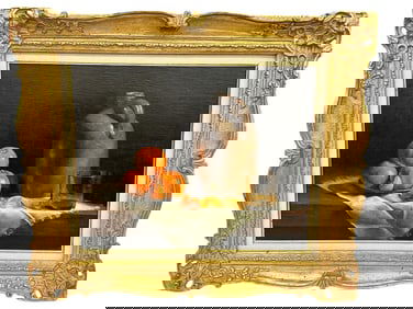 Joan Alex Potter (b.1935) Still Life Fruit Oil Painting Gilded Frame