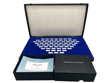 Gemstones of the World (63) Sterling Silver Ingots With Inlay Gemstones, COA and Booklets