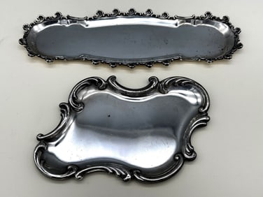 (2) Sterling Silver Small Dresser Trays