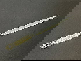 Georg Jensen Denmark Sterling Silver Handled Acorn Letter Opener: Georg Jensen Denmark Acorn Letter Opener: Measures 7.5" long.