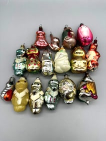 (16) Vintage Glass Animal Ornaments