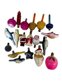 (19) Vintage Screw In Christmas Figural Light Bulbs