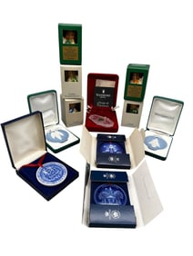 (11) Group of Ornaments; Goebel, Wedgwood, Waterford, Royal Copenhagen