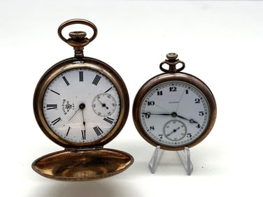 (2) Gold Filled Pocket Watches; Illinois, Excelsior