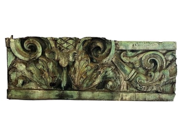 Large Copper Relief Architectural Panel From Building