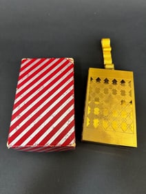 Gold Tone Evening Bag, Compact, Carrying Case