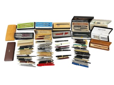 Group of Pens and Pencils, Fountain Pens (3) 14k Gold Nibs