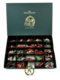 1986 Danbury Mint Norman Rockwell Ornament Collection Mint in Box With Booklets